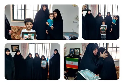 دیدار مسئول بسیج جامعه زنان استان کرمانشاه با خانواده شهیدوحید کرانی