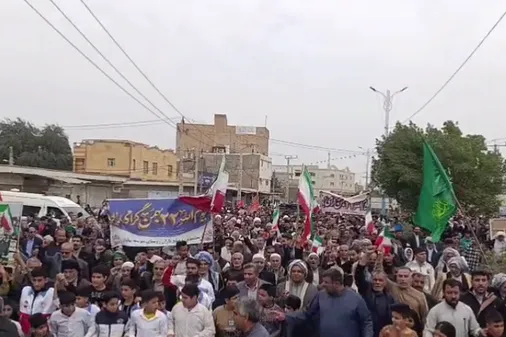 راهپیمایی باشکوه مردم شهرستان کارون در ۲۲ بهمن