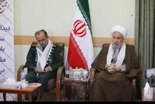 دیدار فرمانده و معاونین سپاه فجر فارس با حضرت آیت‌الله دژکام