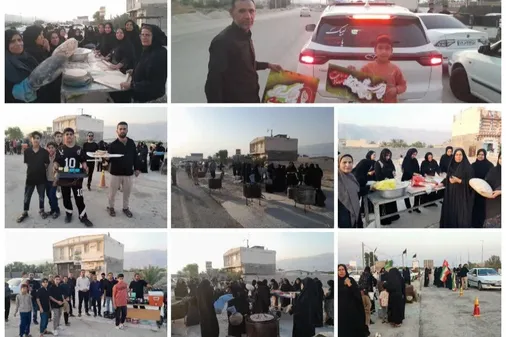 راه اندازی ایستگاه صلواتی پخت نان محلی به یاد رهبر شهید انقلاب