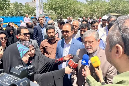 آیین بهره&zwnj;برداری از دوربرگردان شرق به شرق میدان فهمیده مشهد مقدس