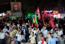 شعار خرم آبادیها در اجتماعات شبانه: تکیه گه ما خداست، امام ما مجتبی است
