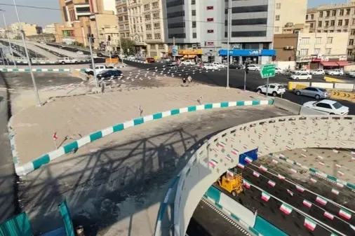 پایان عملیات پروژه تقاطع غیرهمسطح آبشناسان - جنت&zwnj;آباد