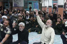 مراسم چهلمین روز خاکسپاری امام شهید خامنه‌ای در مصلی امام شهید خامنه‌ای شهرستان آران و بیدگل