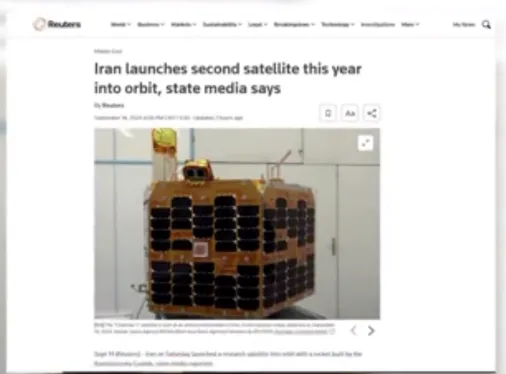 بازتاب پرتاب ماهواره چمران۱ در رسانه&zwnj;های جهان