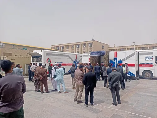 برپایی هفتادمین بیمارستان سیار نیروی زمینی سپاه در شهرستان زهک
