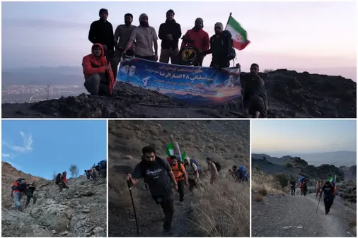 صعود رزمندگان و تیم کوهنوردی تیپ انصارالرضا (ع) به قله باقران