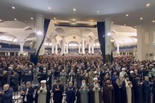 اقامه نماز طلب باران به امامت حضرت آیت&zwnj;الله سعیدی در قم