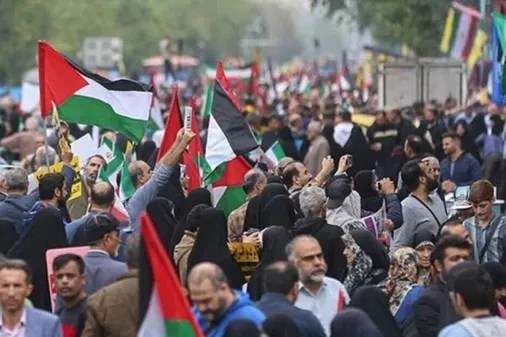یزدی&zwnj;ها حمایت از فلسطین را فریاد می&zwnj;زنند
