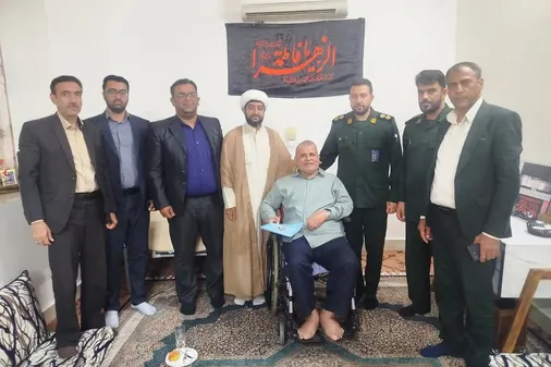 تجلیل از رشادت&zwnj;های جانباز سرافراز وفایی&zwnj;فرد توسط جمعی از مسئولین شهرستان گراش