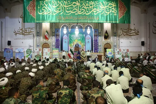 آیین عهد سربازی نیروهای مسلح استان قم در حرم حضرت معصومه سلام الله علیها