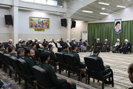 دیدار پاسداران نمایندگی ولی&zwnj;فقیه سپاه حضرت جوادالائمه علیه&zwnj;السلام با آیت&zwnj;الله علم&zwnj;الهدی