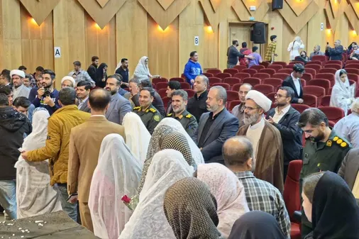 جشن ازدواج ۱۱۴ زوج بسیجی خراسان شمالی برگزار شد
