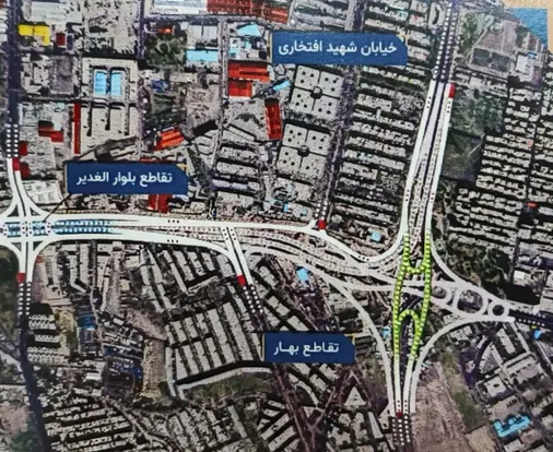 بهره&zwnj;برداری از چهار دسترسی جدید در بلوار شهید قربانخانی (بهار سابق) تهران