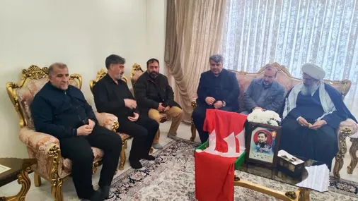 دیدار فرمانده سپاه ناحیه شهرستان ساوجبلاغ و مسئولین شهرستان، از خانواده شهید والامقام امیر حسین دهقان نژاد