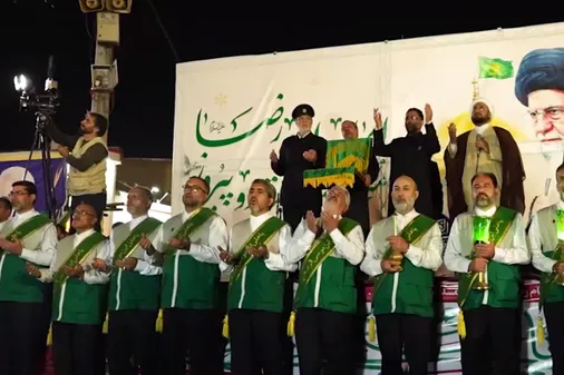 حضور خادمین حرم مطهر امام رضا علیه&zwnj;السلام در میان اجتماع عظیم امام&zwnj;رضایی&zwnj;های کرج