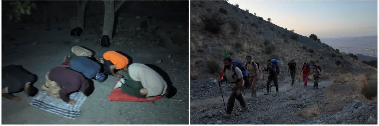 صعود رزمندگان و تیم کوهنوردی تیپ انصارالرضا (ع) به قله باقران