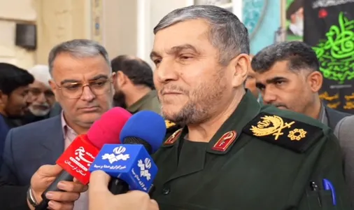 مصاحبه با سردار حزنی معاون قرارگاه محرومیت زدایی سپاه در حاشیه مراسم آزادسازی زندانیان جرایم&zwnj;مالی