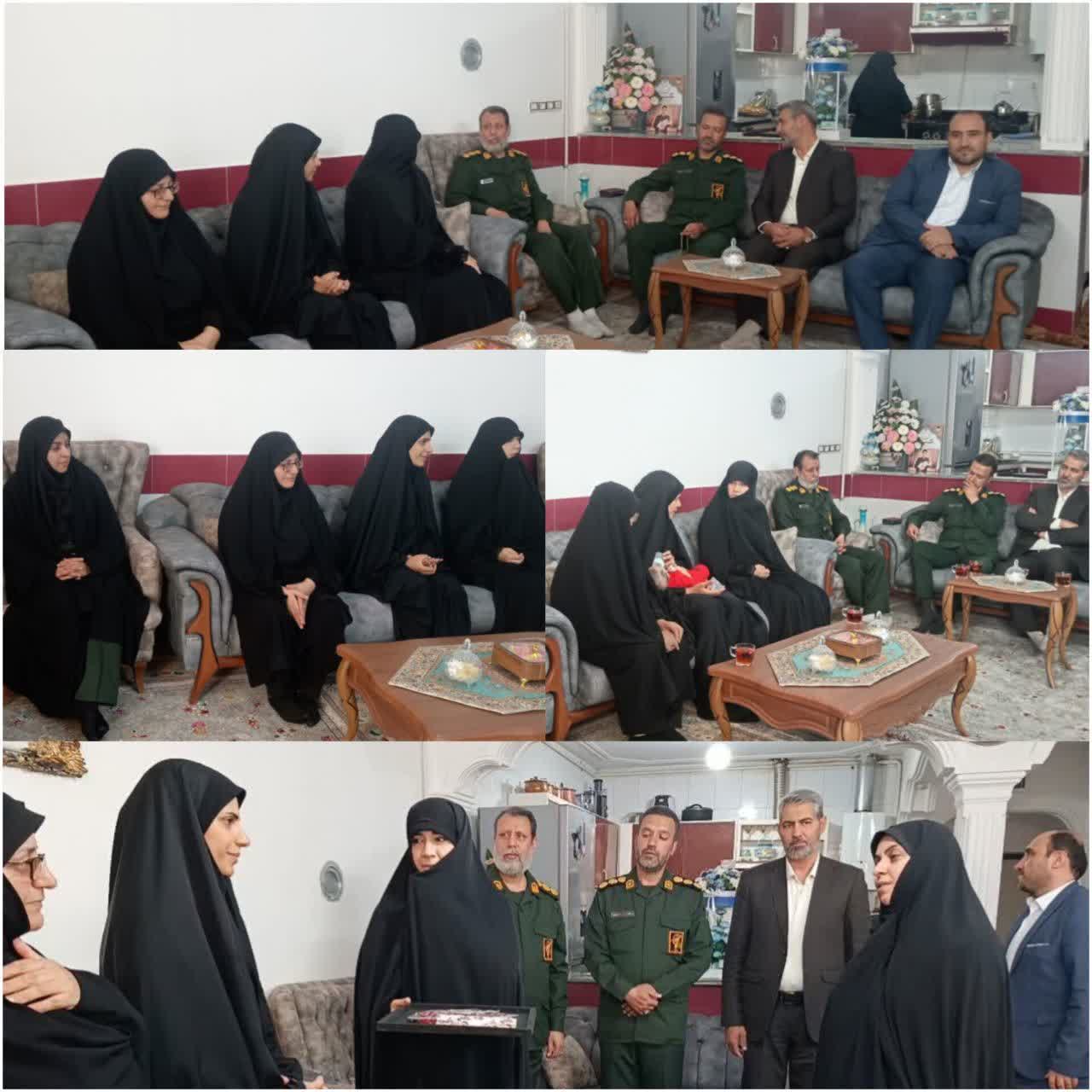 دیدار فرزند شهید سلامی با خانواده معزز شهید ملایی در حاجی آباد بیرجند