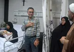 دیدار مسئولان و کادر درمان بیمارستان امام حسین(ع) با فرزند نوزاد شهید والامقام «رضا بشگزی»