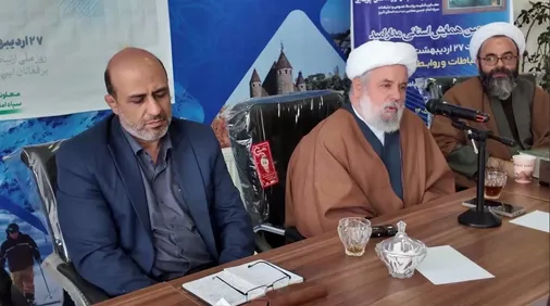 سخنرانی حجت الاسلام والمسلمین محمد نعیمی مسئول نمایندگی ولی&zwnj;فقیه در سپاه استان البرز  در سومین همایش مدار امید استان البرز