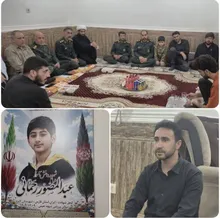 دیدار فرمانده سپاه شهرستان با خانواده شهید افغانستانی جنگ رمضان