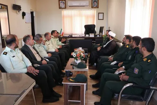 دیدار فرمانده و مسئول دفتر نمایندگی ولی فقیه در ناحیه مقاومت بسیج سپاه بیرجند با رئیس پلیس مبارزه با مواد مخدر استان